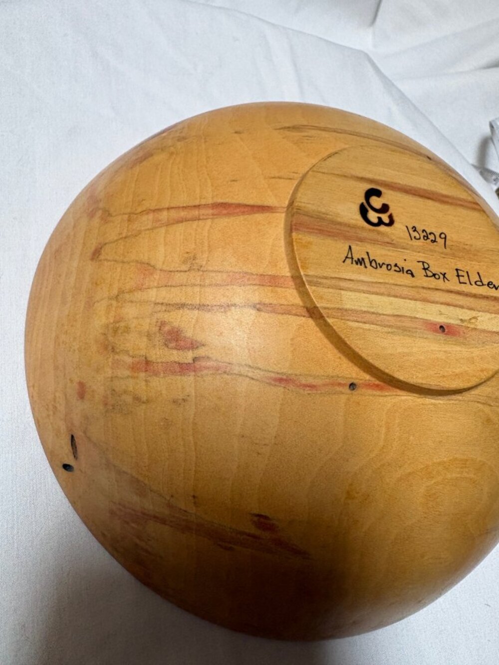 Warren Carpenter Ambrosia Box Elder Bowl • Signed • Hand‑Turned Art - Picture 6 of 9